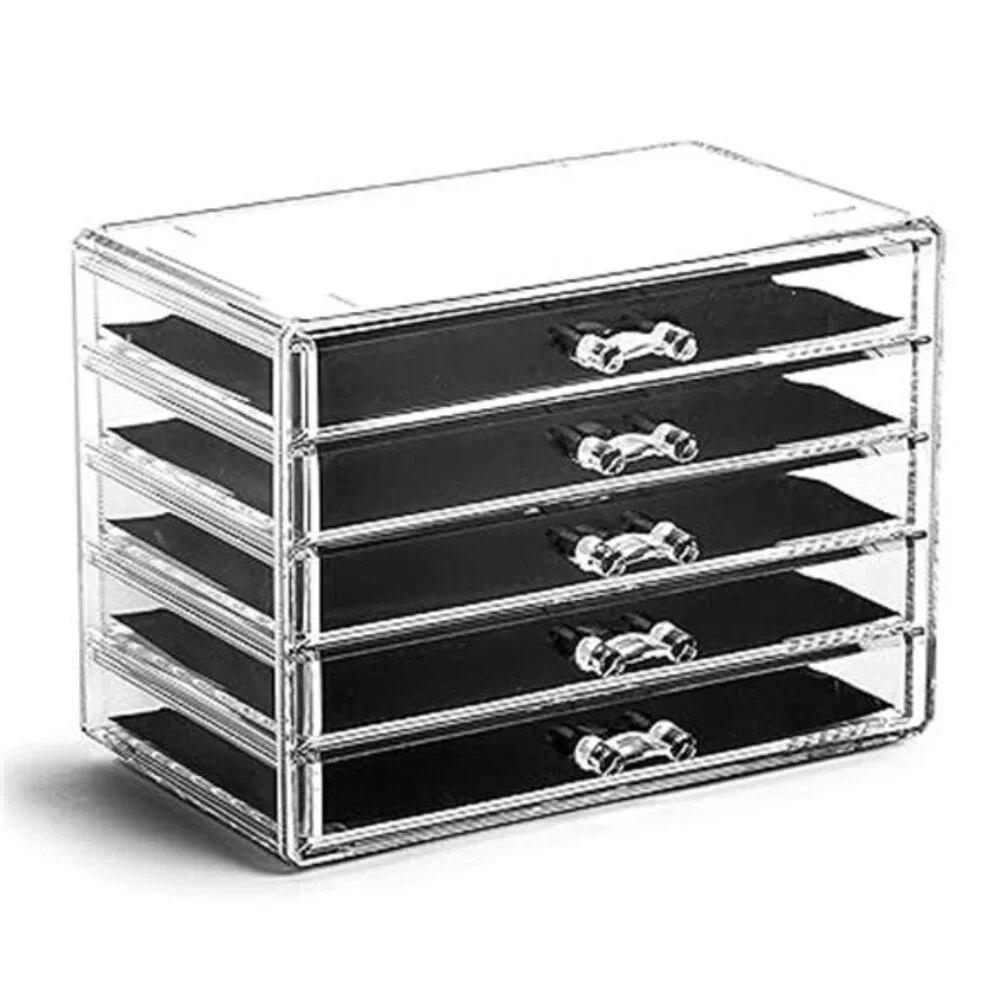 Acrylic Makeup Drawer Organizer- 5 Drawers | Clear Beauty Organizers and Storage
